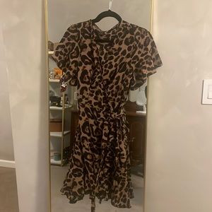 Leopard wrap dress Size Large